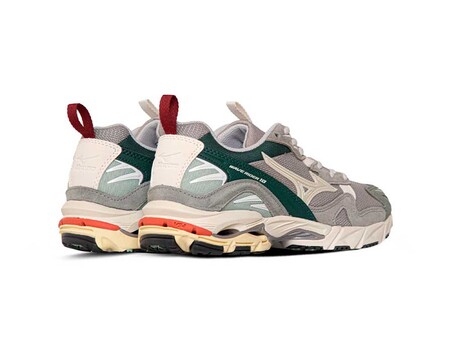 MIZUNO WAVE RIDER 10 P OPAL GRAY PRISTINE BISTRO GREEN D1GA247106