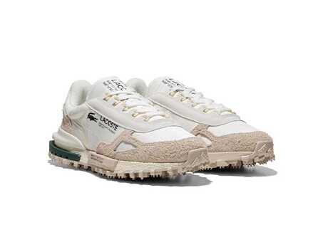 LACOSTE ELITE ACTIVE TEXTILE WHITE DARK GREEN