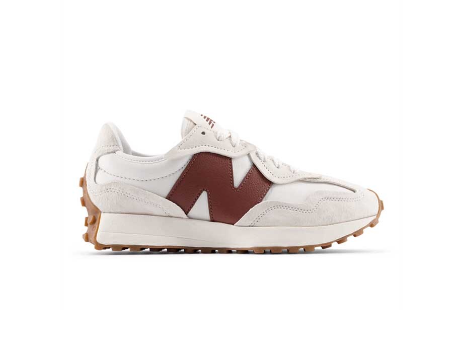 NEW BALANCE 327 WHITE BURGUNDY