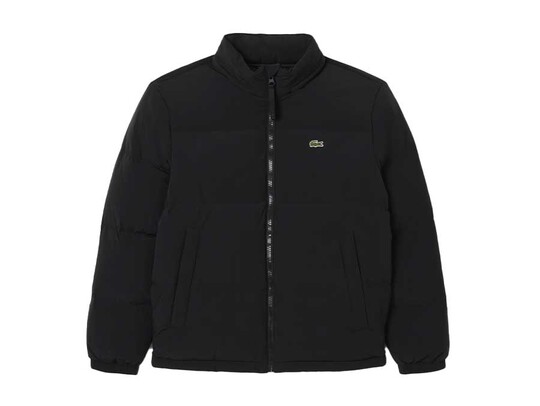 ABRIGO LACOSTE PACKABLE HOOD DOWN JACKET BLACK