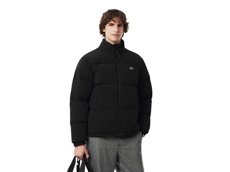 ABRIGO LACOSTE PACKABLE HOOD DOWN JACKET BLACK