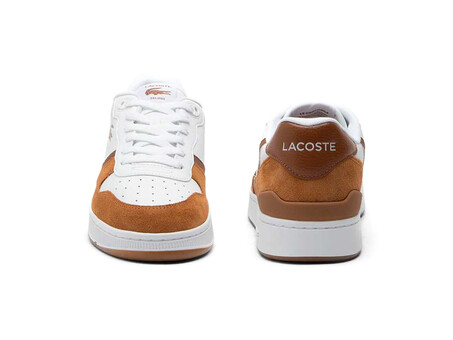 LACOSTE T-CLIP WHITE BROWN