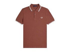POLO FRED PERRY THE TWIN TIPPED  WHISKY BROWN