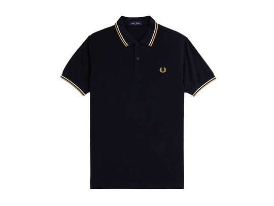 POLO FRED PERRY TWIN TIPPED NAVY  ECRU