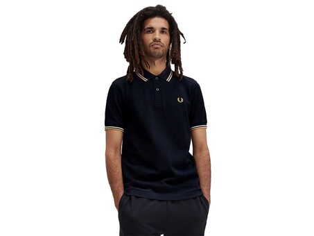 POLO FRED PERRY TWIN TIPPED NAVY  ECRU
