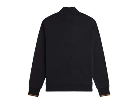 SUDADERA FRED PERRY HALF ZIP BLACK SHADED STONE