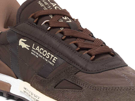LACOSTE MEN ELITE ACTIVE SNEAKERS DARK BROWN